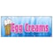 Signmission EGG CREAMS BANNER SIGN brooklyn style black and white chocolate soda B-96 Egg Creams - alternate 1